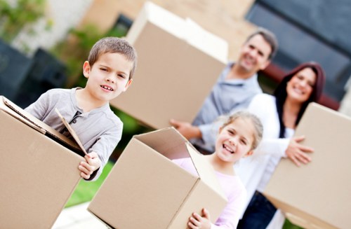 Packed mobile storage unit ready for pickup in Edenpark