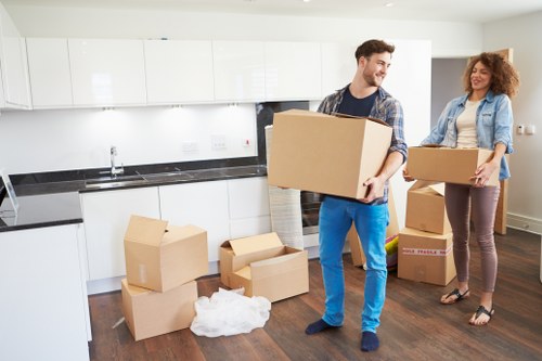 Packing and organising boxes for local removals in Edenpark